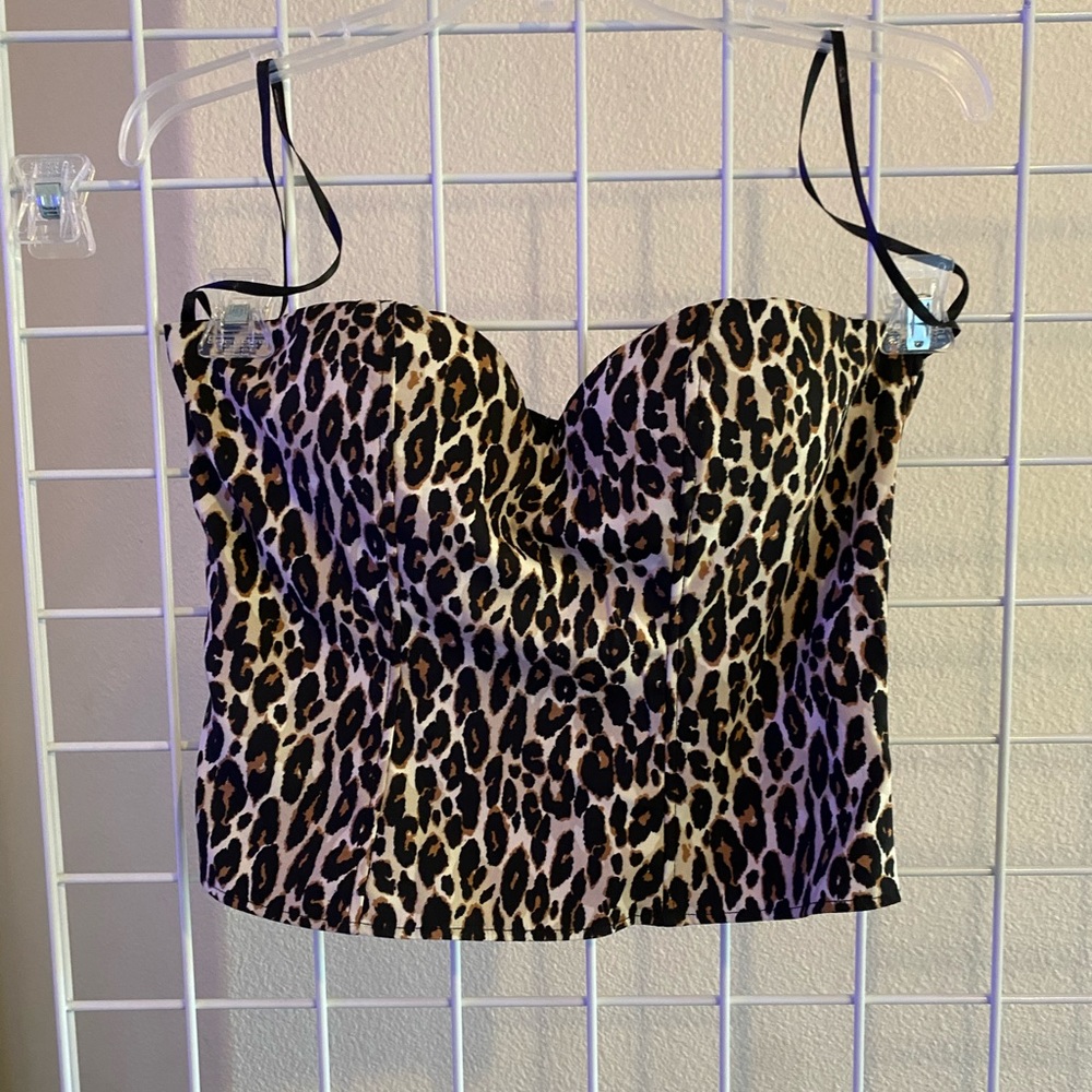 Leopard halter top